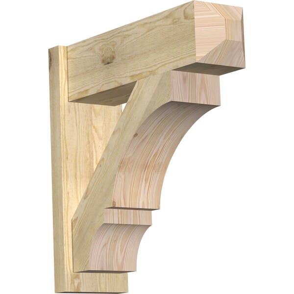 Ekena Millwork Balboa Rough Sawn Craftsman Outlooker, Douglas Fir, 8"W x 26"D x 26"H OUT08X26X26BOA04RDF - main